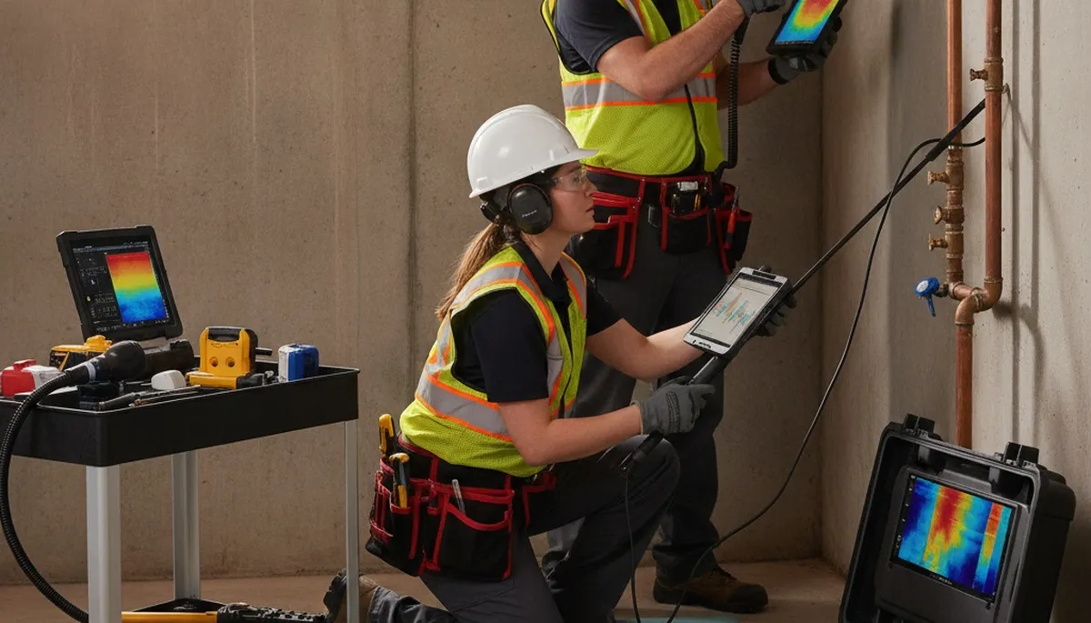 Leak detection inspection by a Kissimmee, FL plumber for hidden pipe leaks and home water damage