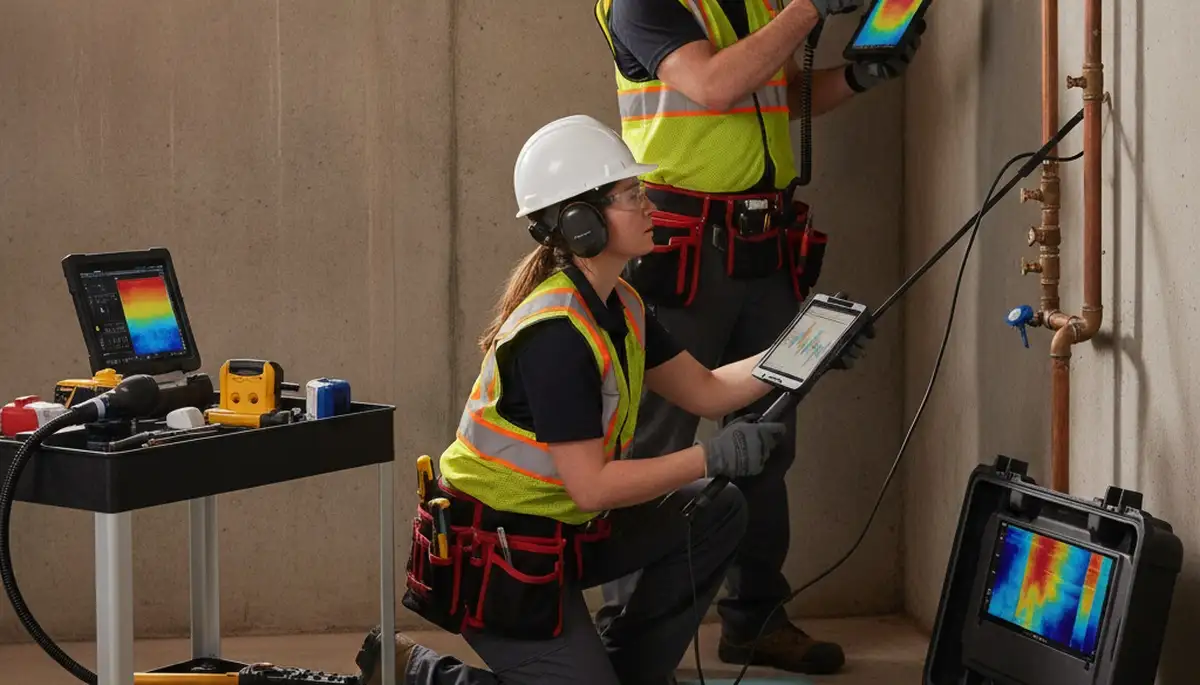 Leak detection inspection by a Kissimmee, FL plumber for hidden pipe leaks and home water damage