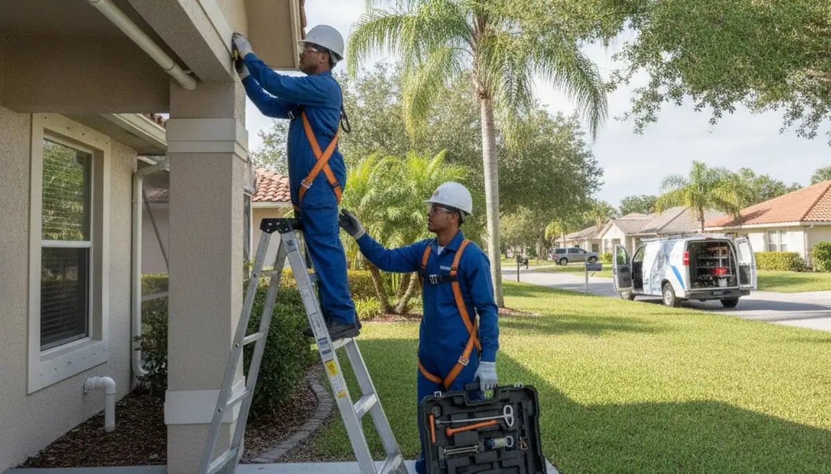 Plumber repairing a sink in Kissimmee, FL for fast plumbing repair service