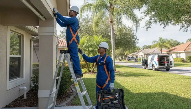Plumber repairing a sink in Kissimmee, FL for fast plumbing repair service