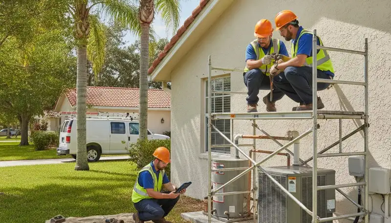 Kissimmee, FL plumber repairing a residential pipe for reliable plumbing service