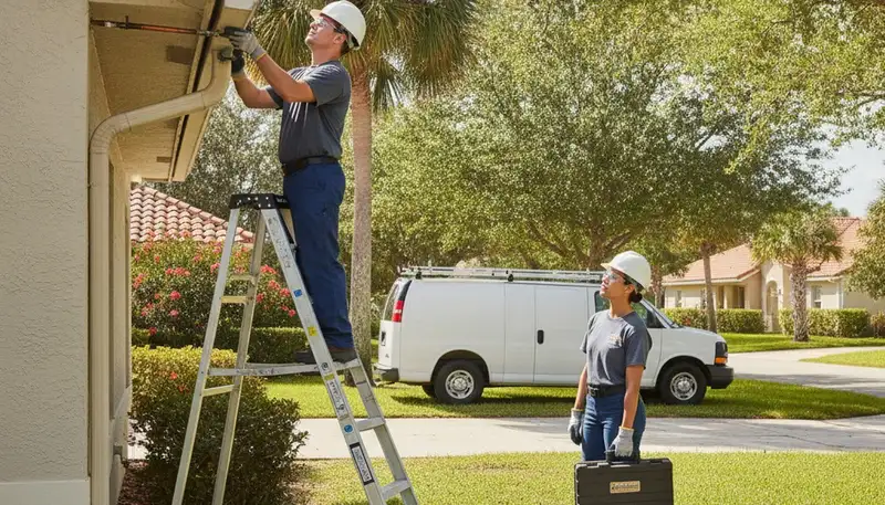 Kissimmee, FL plumber repairing a leak for a local plumbing service call