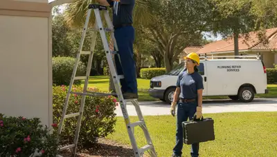 Kissimmee, FL plumber repairing a leak for residential plumbing service