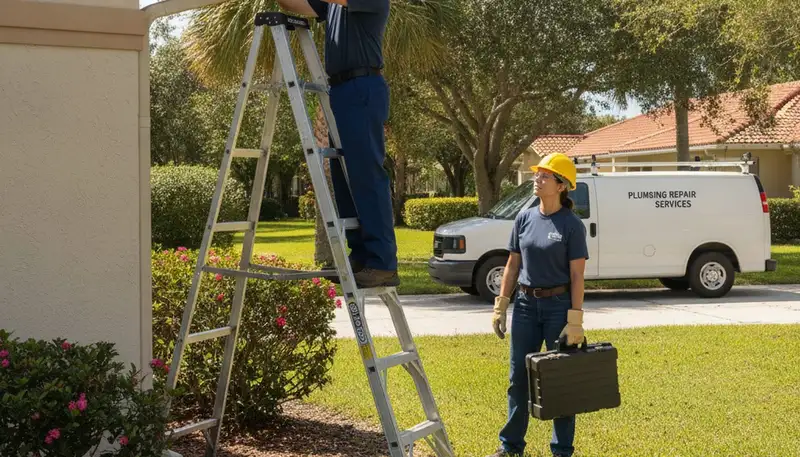 Kissimmee, FL plumber repairing a leak for residential plumbing service