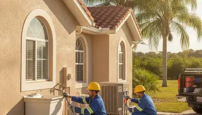 Kissimmee, FL plumber repairing a sink pipe in a residential plumbing service call