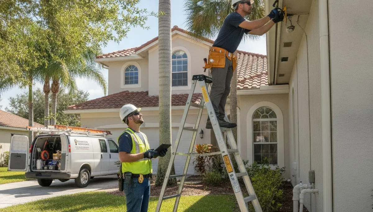 Plumber repairing a leak in Kissimmee, FL for a local plumbing repair service
