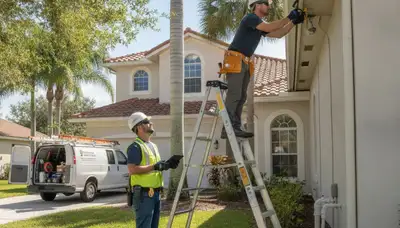 Plumber repairing a leak in Kissimmee, FL for a local plumbing repair service