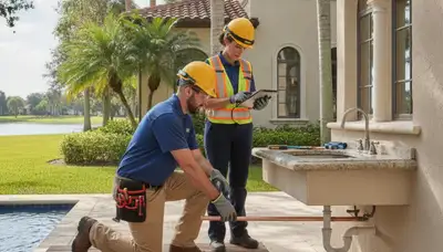 Plumber repairing pipe in Kissimmee, FL for residential plumbing service