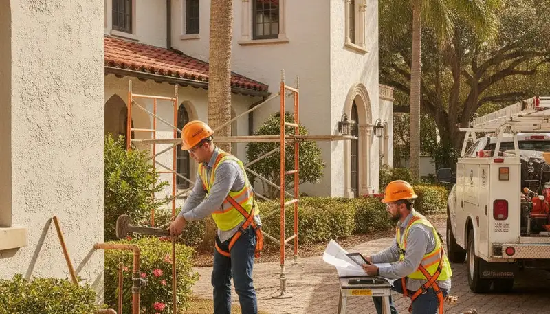 Kissimmee, FL plumber repairing a leak in a residential plumbing service call