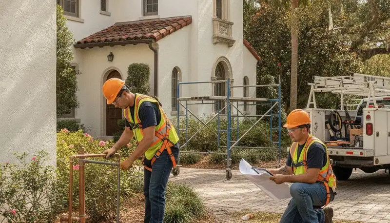 Kissimmee, FL plumbing repair technician providing professional residential leak and pipe repair services