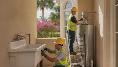 Plumber repairing a sink in Kissimmee, FL for plumbing repair service