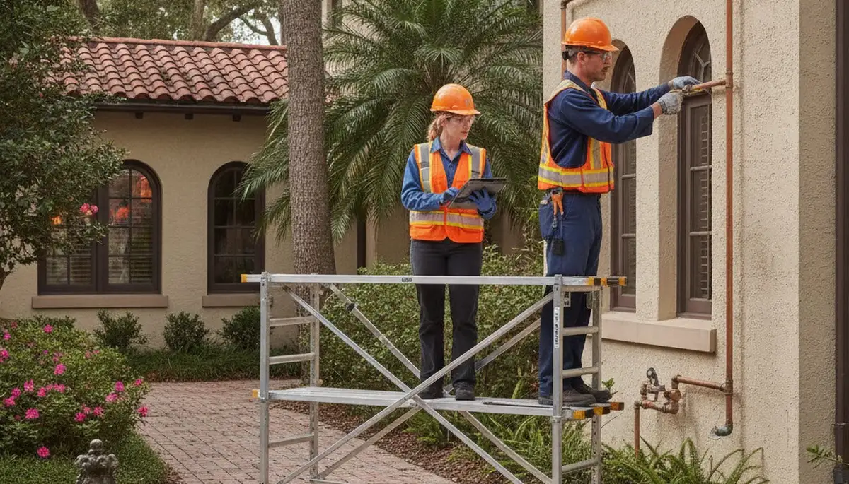 Kissimmee, FL plumber repairing a plumbing system for a local home or business