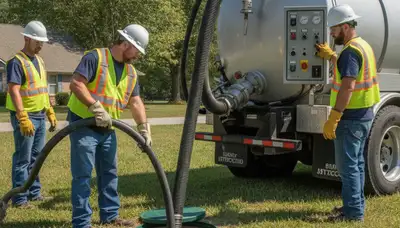 Septic pumping service truck in Kissimmee, FL for fast, professional home plumbing repairs