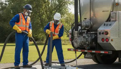 Kissimmee, FL plumber cleaning septic tank for residential plumbing maintenance
