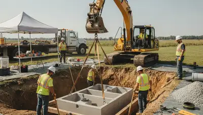 Septic tank installation by On Call Plumbers for Kissimmee, FL homes