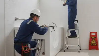 Walk-in tub installation for Kissimmee, FL home by local plumbing experts