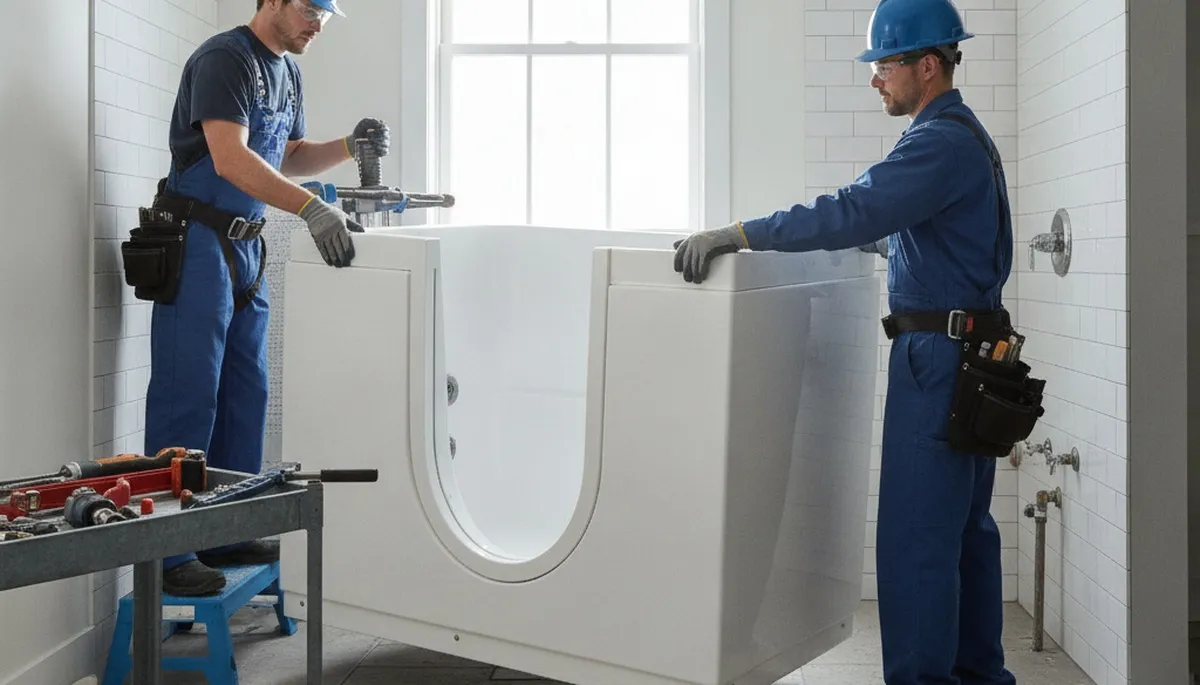 Walk-in tub installation for Kissimmee, FL homes by On Call Plumbers for safer bathing